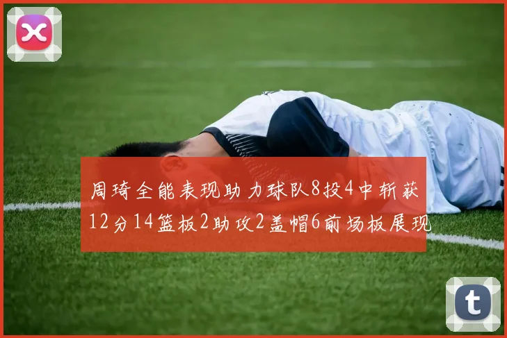 周琦全能表现助力球队8投4中斩获12分14篮板2助攻2盖帽6前场板展现实力
